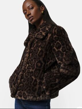 Apparis Dark Leopard Jacket in XS. NWT